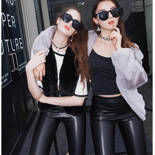 Naotstore - S-shaped PU Leather Leggings