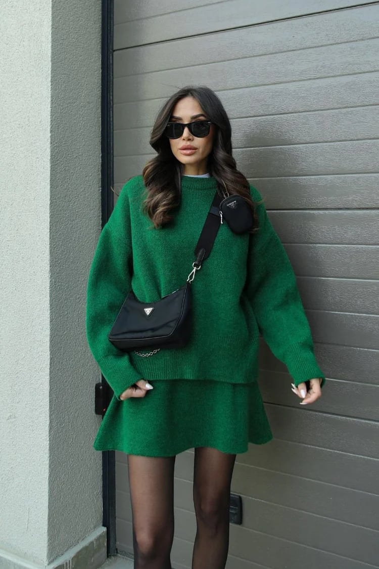 Naotstore - Knitted skirt suit