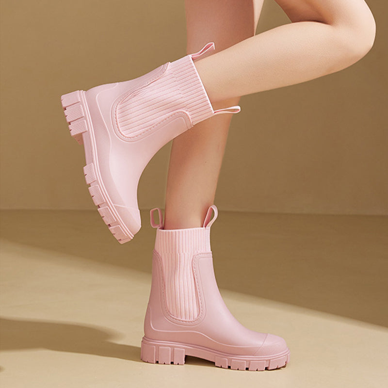 Naotstore - Waterproof Non-Slip Thick Sole Mid-Calf Boots