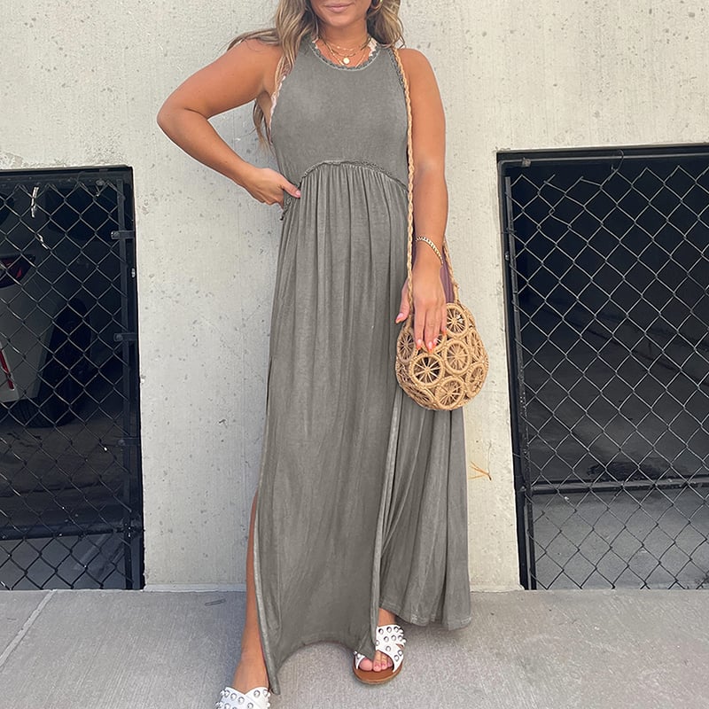 ✨This week's special price is $16.99💗Slit Casual Simple Loose Maxi Long Dress