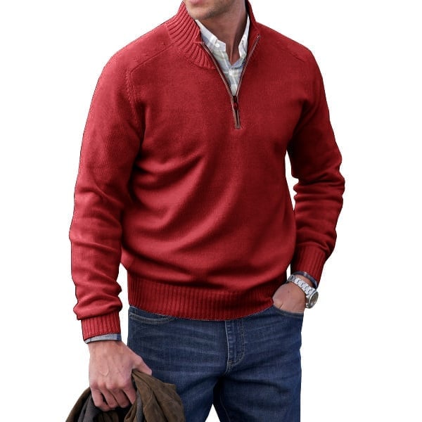 Naotstore - Men's Cashmere Zipper Basic Sweater