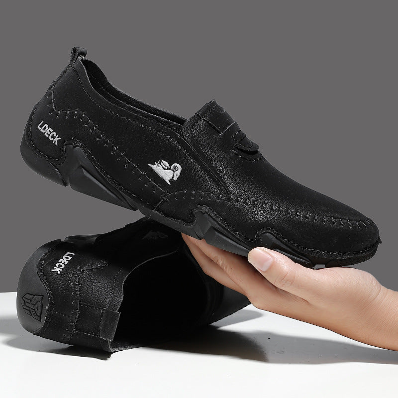 Naotstore - Italian Hand Stitched Plus Size Men's Shoes Low Top Men's Casual Shoes