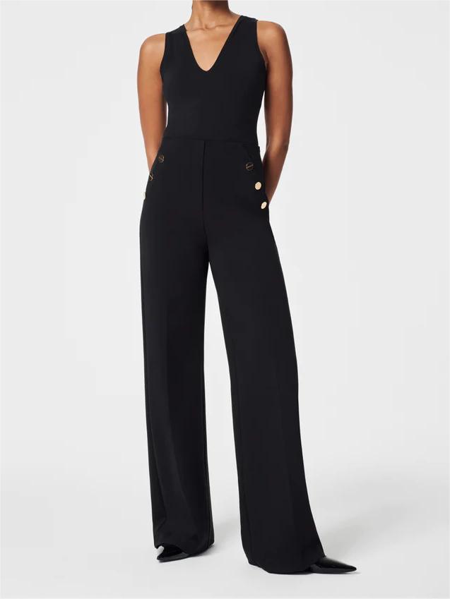 š¤£Last day! š„Special sale - Tummy Control Button Wide Leg Pant - naotstore