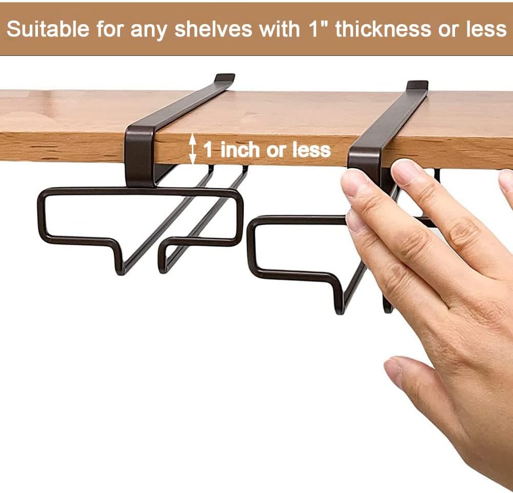 Naotstore - Under Cabinet Wine Glass Holder