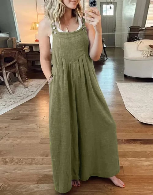Naotstore - SALE PLUS SIZE WIDE LEG OVERALLS JUMPSUIT
