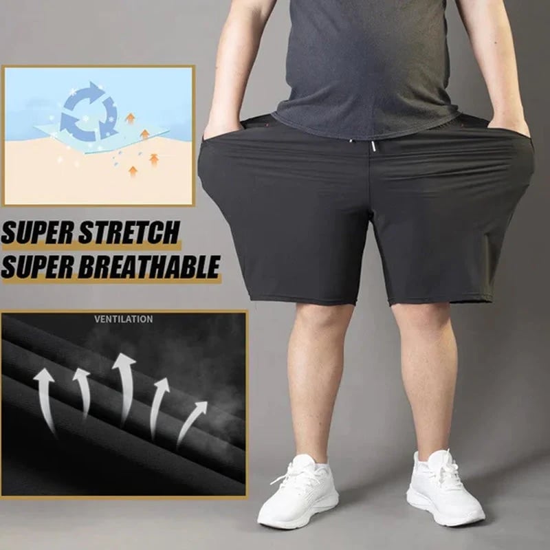 Naotstore - Stylish and Comfortable Plus Size Men's Ice Silk Stretch Shorts