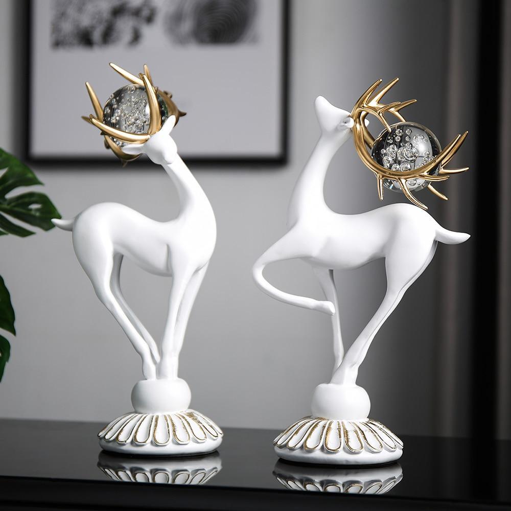 🔥Special products this week - Handmade Golden Deer Animal Figurine - naotstore