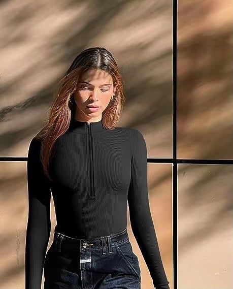 Naotstore - Zip-Up Bodysuit-Buy more save more