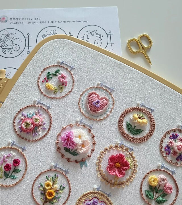 Naotstore - Small Flower Frame Embroidery Kit
