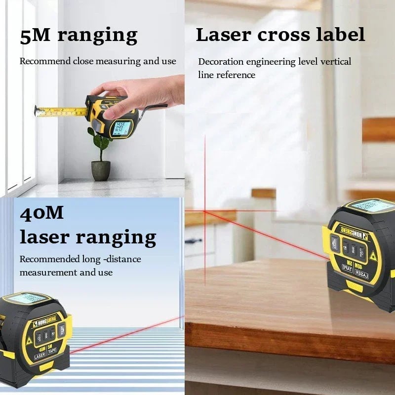 Naotstore - Measurin Sight 3-In-1 Infrared Laser Tape Measuring