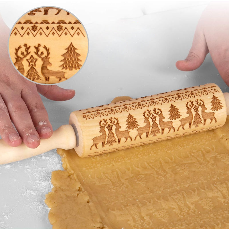 Naotstore - Christmas Wooden Rolling Pins