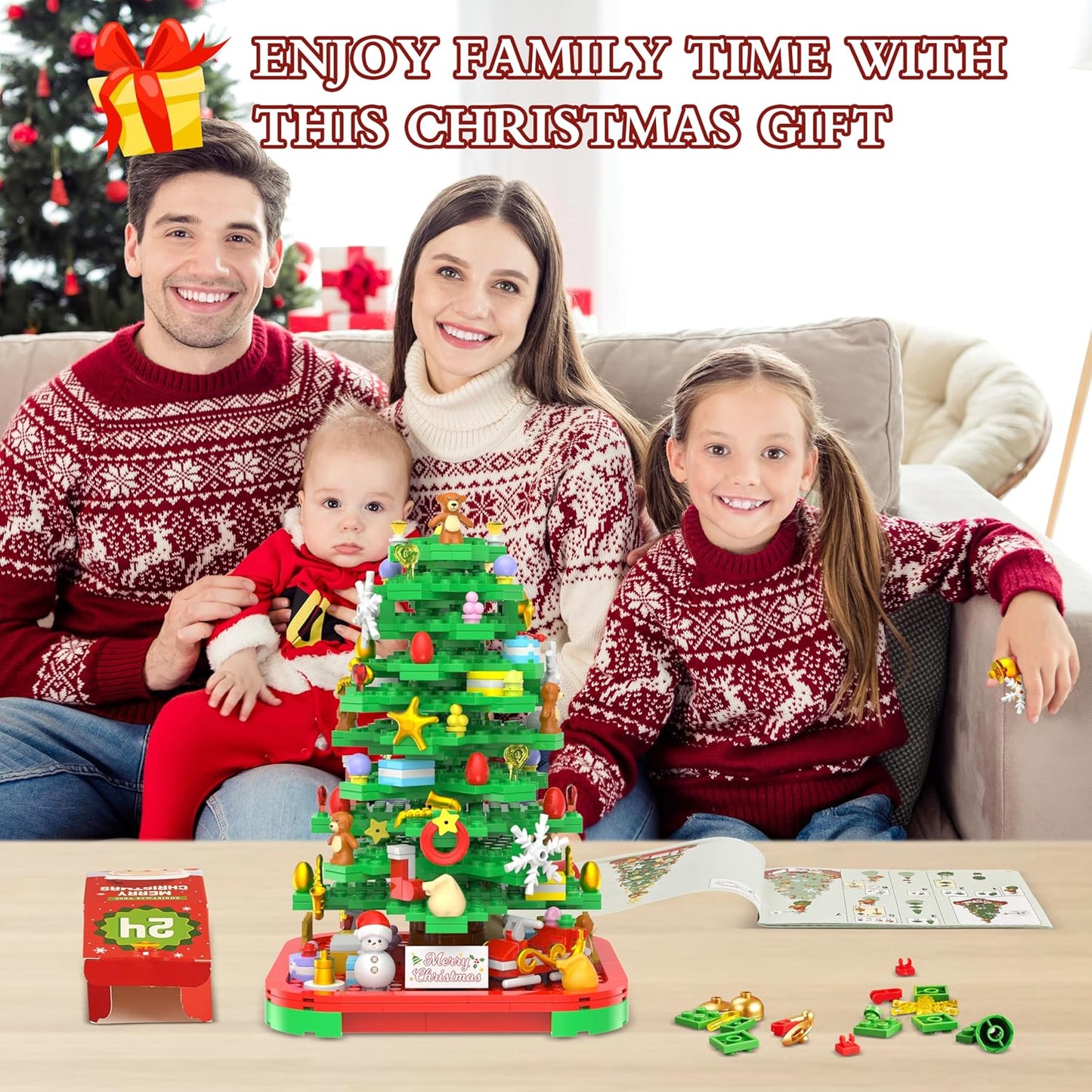 Naotstore - Advent Calendar 2024 Christmas Tree Building Blocks