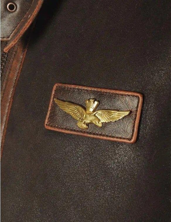 👚Last day! 💥Special sale - Jacket Pilot From Sheepskin B-3 Marina Miltare ART.204 - naotstore