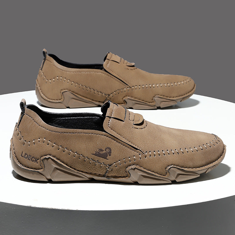 Naotstore - Italian Hand Stitched Plus Size Men's Shoes Low Top Men's Casual Shoes
