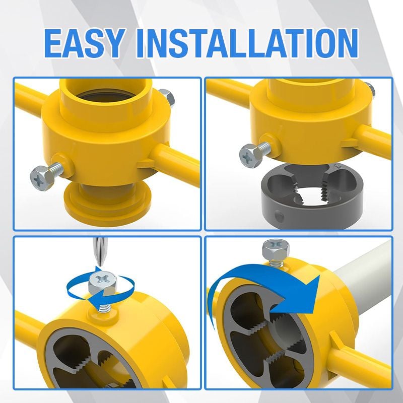 Naotstore - 6PCS Plastic Pipe Thread Die Kit