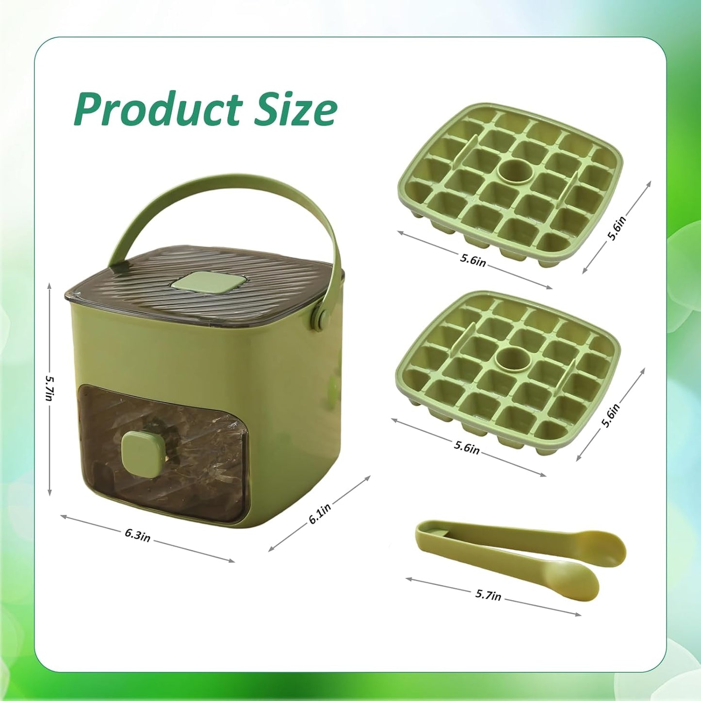 ❄️ Summer Best-Seller 🧊 ice cube tray with lid and storage bin