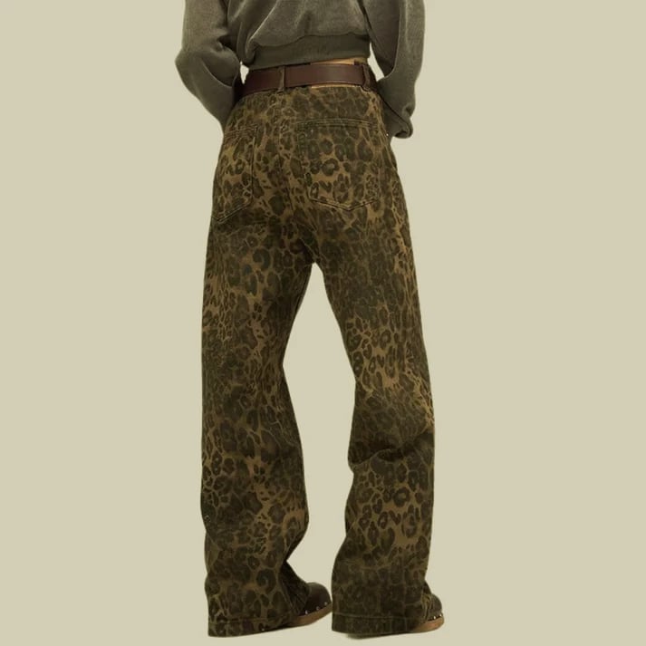 Naotstore - Viral Leopard Print Jeans