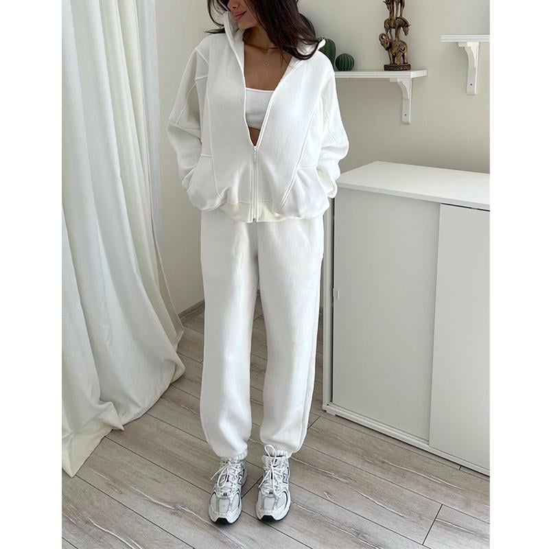 Naotstore - Triple Threaded High-Neck Casual Sportswear 2-piece set