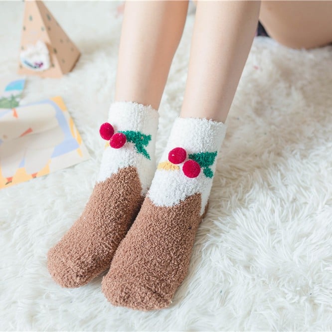 Naotstore - Cute Christmas Style Thickened Warm Socks