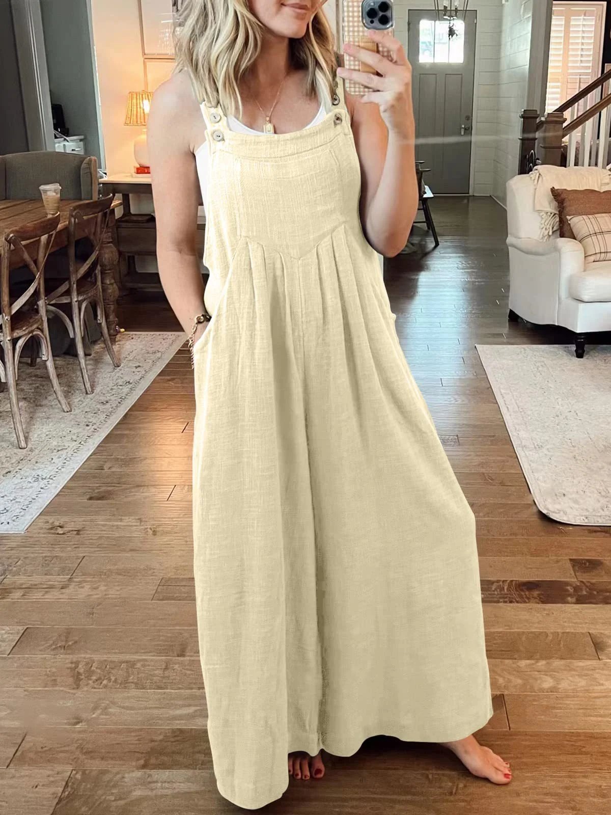 Naotstore - SALE PLUS SIZE WIDE LEG OVERALLS JUMPSUIT