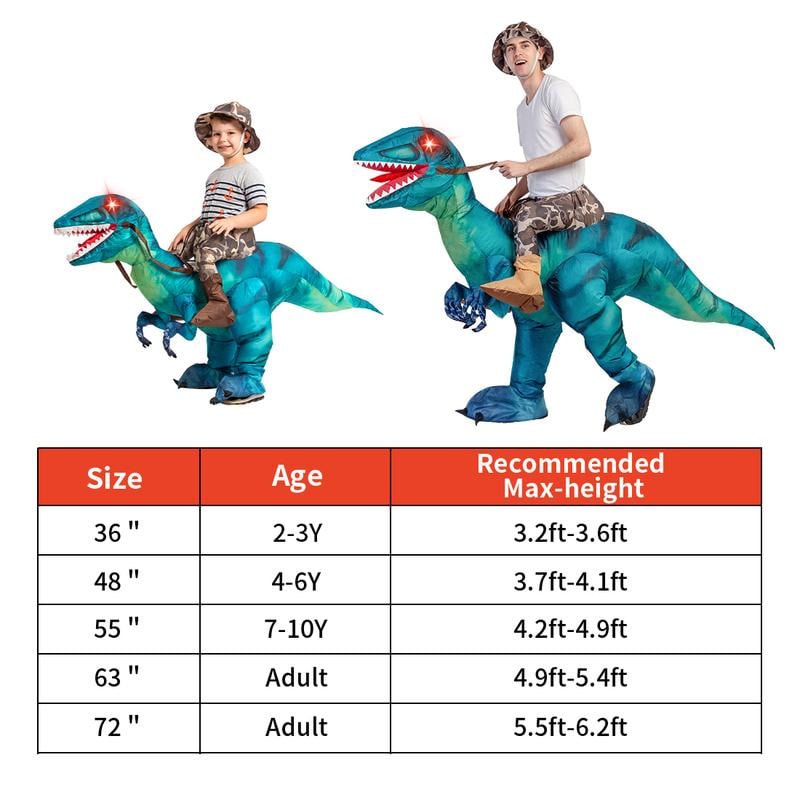 Naotstore - GOOSH Inflatable Dinosaur Costume Halloween Costumes