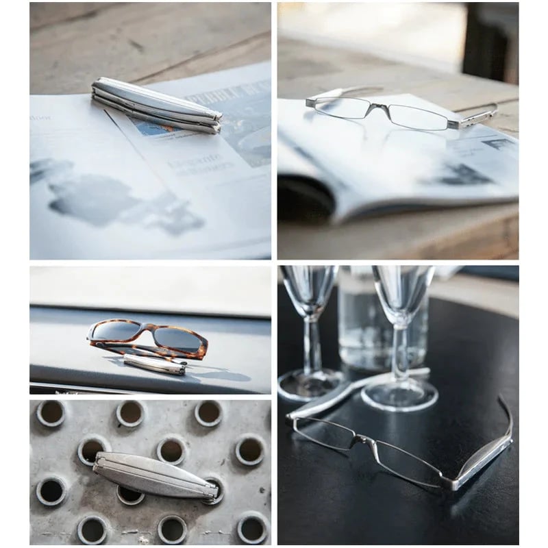 Naotstore - Ultra Light Titanium Material Screwless Foldable Reading Glasses