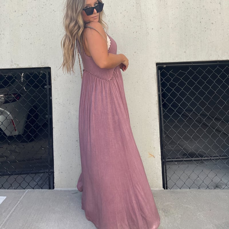 ✨This week's special price is $16.99💗Slit Casual Simple Loose Maxi Long Dress