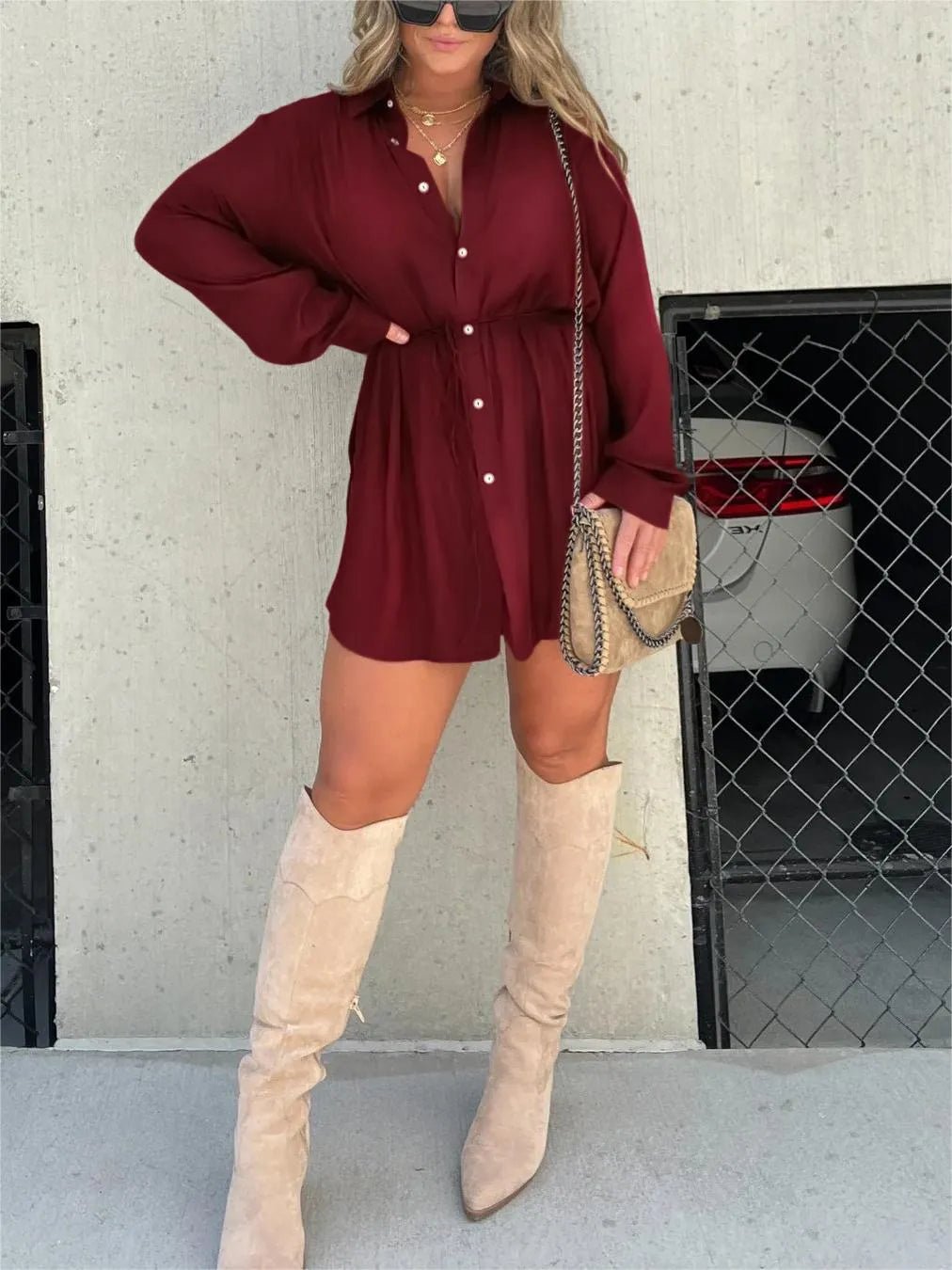 💥Hottest items this month - Versatile must-have women's solid color long-sleeved shirt set - naotstore