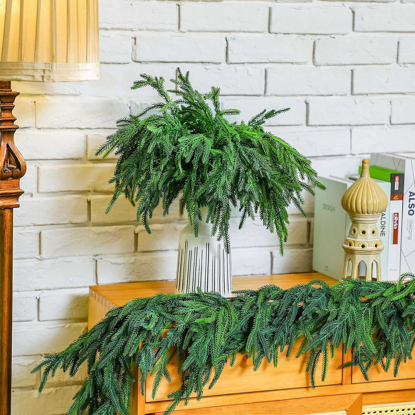 Naotstore - Natural Christmas Greenery-Norfolk Pine Branch