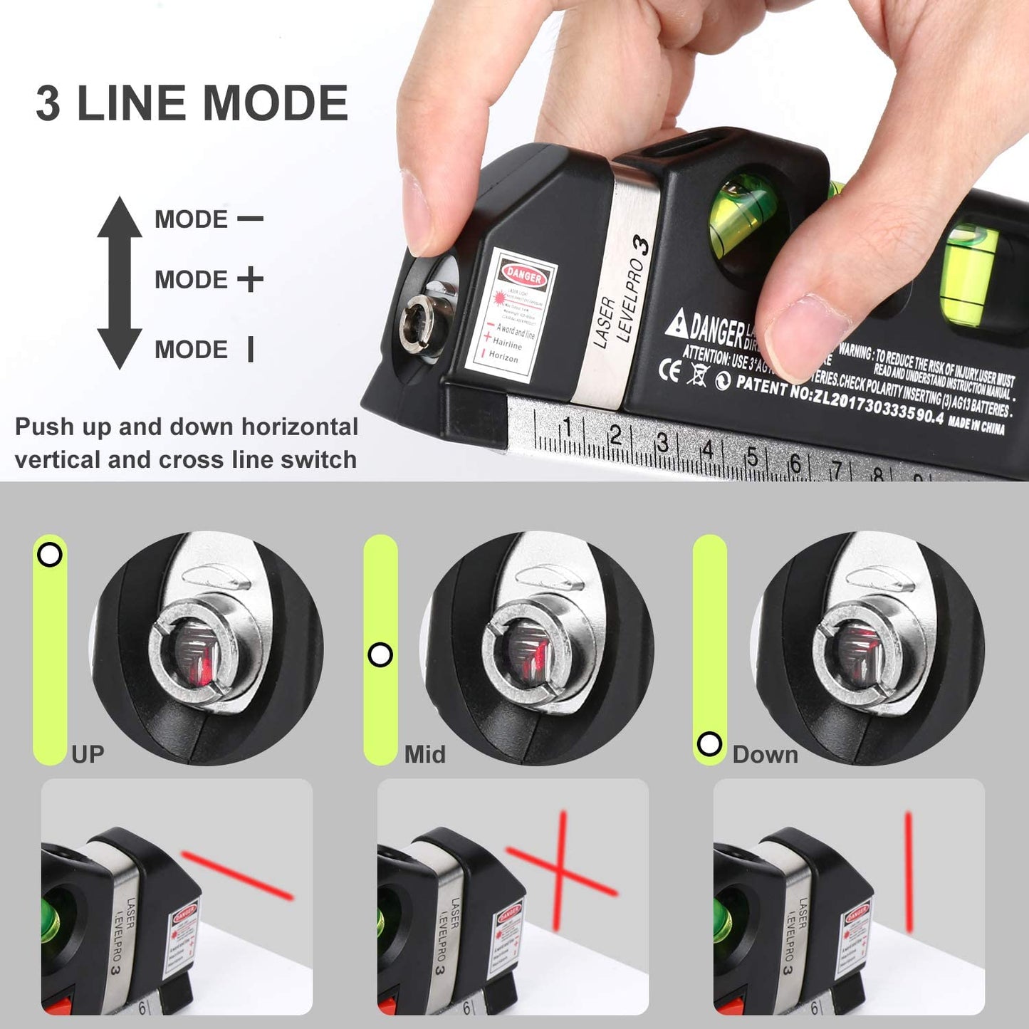 Naotstore - Laser Level Ruler Multi-functional Household Infrared Decoration