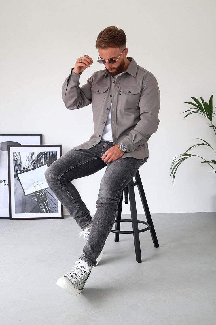 Naotstore - Button Down Shirt Jacket