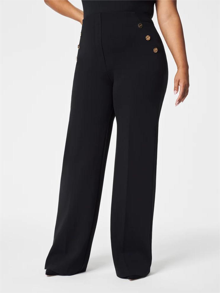 š¤£Last day! š„Special sale - Tummy Control Button Wide Leg Pant - naotstore