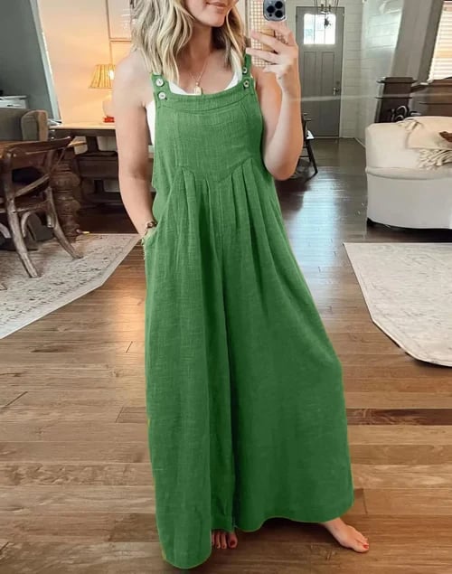 Naotstore - SALE PLUS SIZE WIDE LEG OVERALLS JUMPSUIT