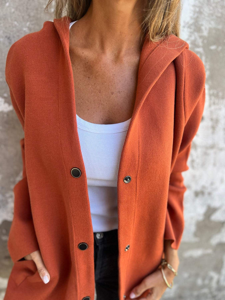 Naotstore - Casual Single Breasted Hooded Jacket