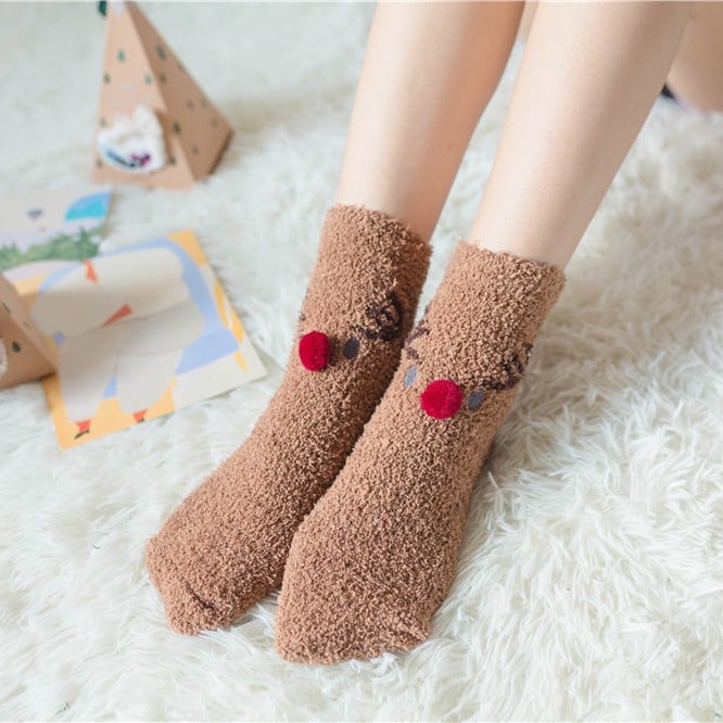 Naotstore - Cute Christmas Style Thickened Warm Socks