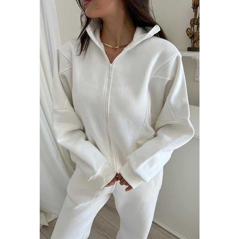 Naotstore - Triple Threaded High-Neck Casual Sportswear 2-piece set