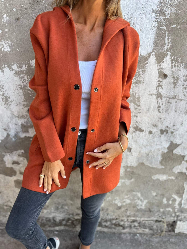 Naotstore - Casual Single Breasted Hooded Jacket