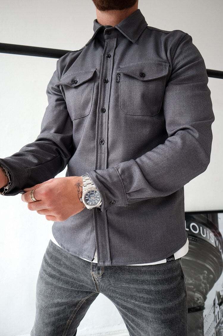Naotstore - Button Down Shirt Jacket