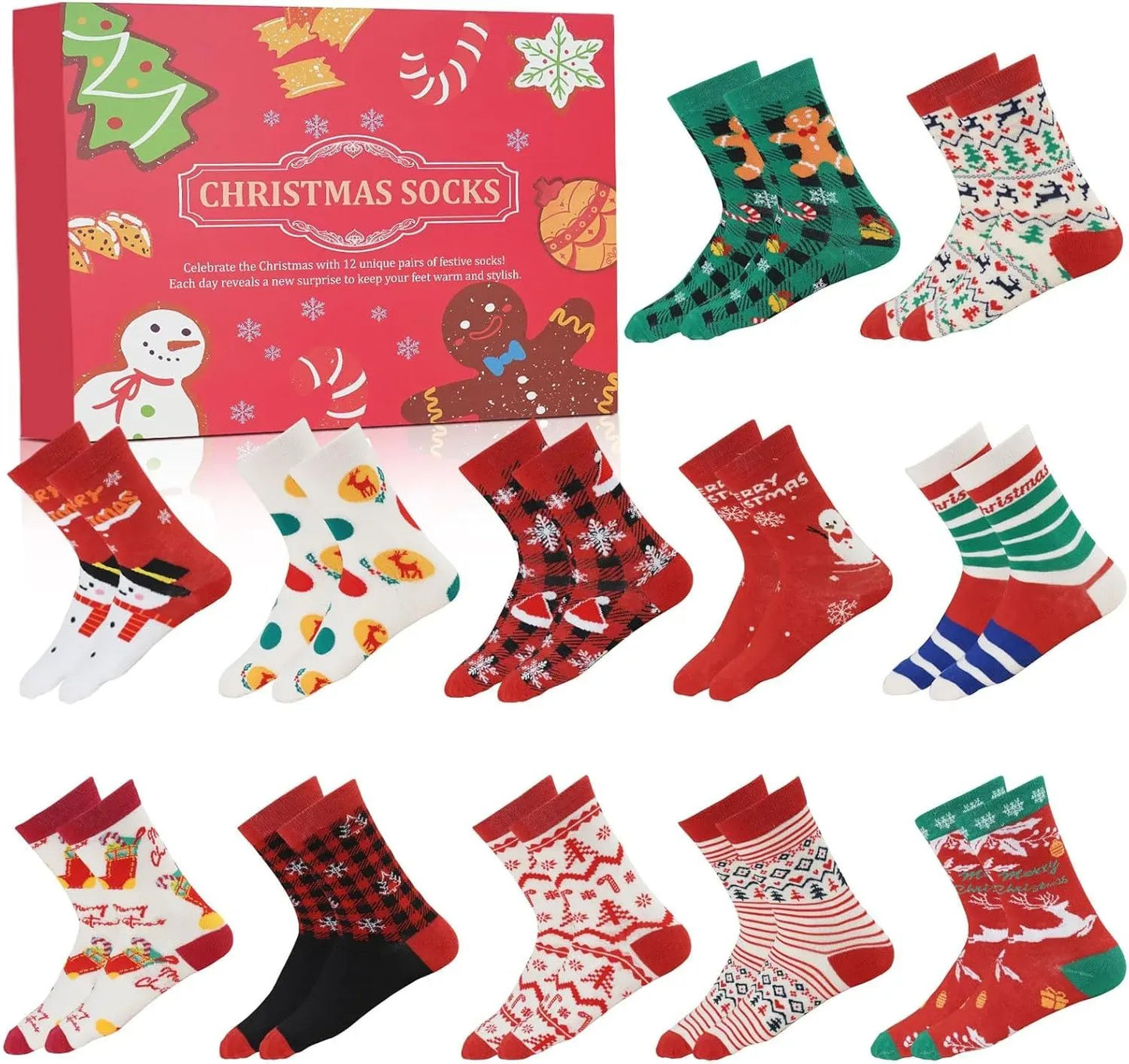 Naotstore - Christmas Warm Socks Advent Calendar