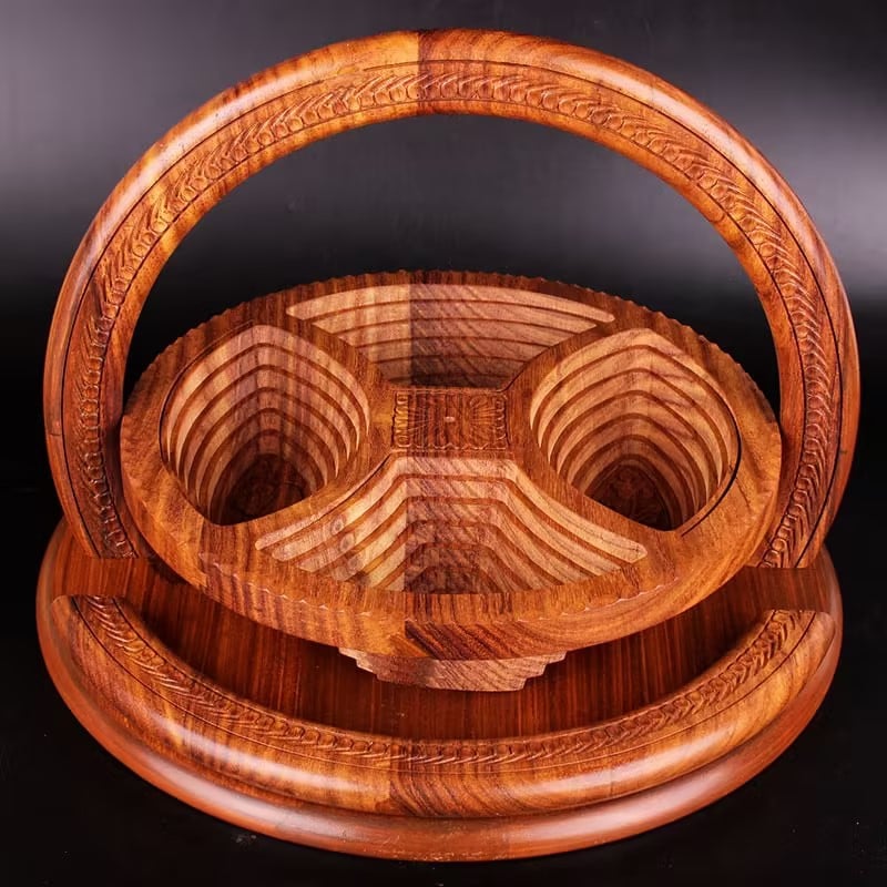 Naotstore - Handmade wood carving fruit plate