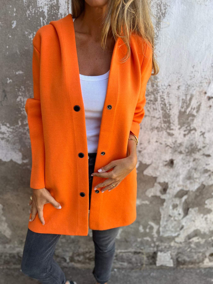 Naotstore - Casual Single Breasted Hooded Jacket