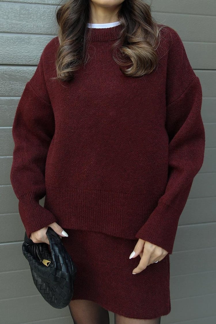 Naotstore - Knitted skirt suit