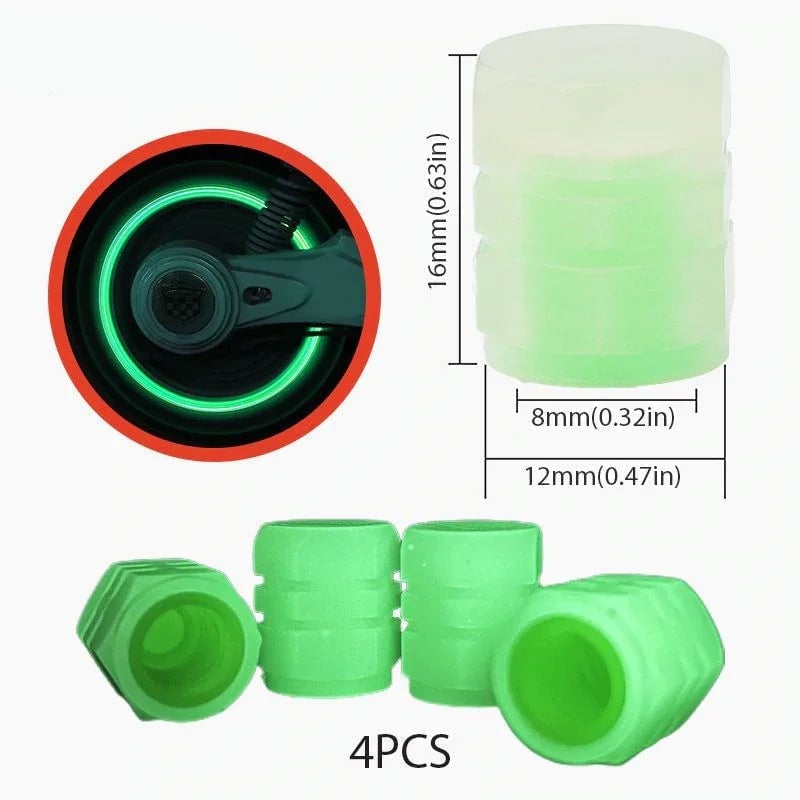 Naotstore - Universal Fluorescent Tire Valve Caps