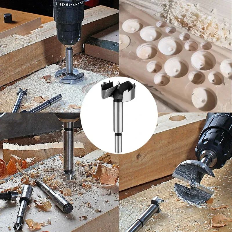 Naotstore - Bit Set with Round Shank for Wood