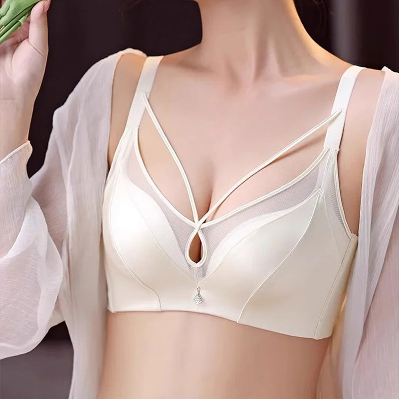 💥Hot recommendations - Light Luxury Satin Seamless Breathable Bra Set - naotstore