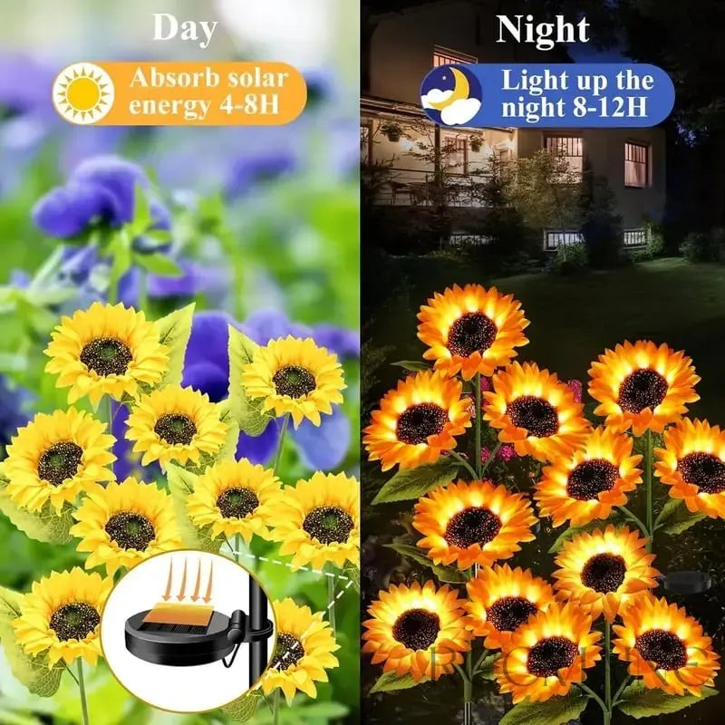 A must-have for Instagram-worthy gardens đ» Upgraded solar-powered sunflower light