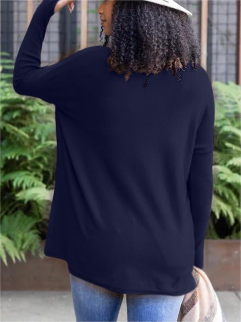 ✨This month's best-selling products💥LONG SLEEVE THUMBHOLE SWEATER POCKET TUNIC - naotstore