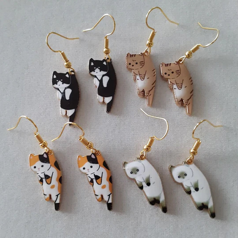 🔥Last day! 💥Special sale - Dangling Cat Earrings - naotstore