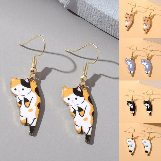 🔥Last day! 💥Special sale - Dangling Cat Earrings - naotstore