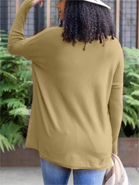 ✨This month's best-selling products💥LONG SLEEVE THUMBHOLE SWEATER POCKET TUNIC - naotstore